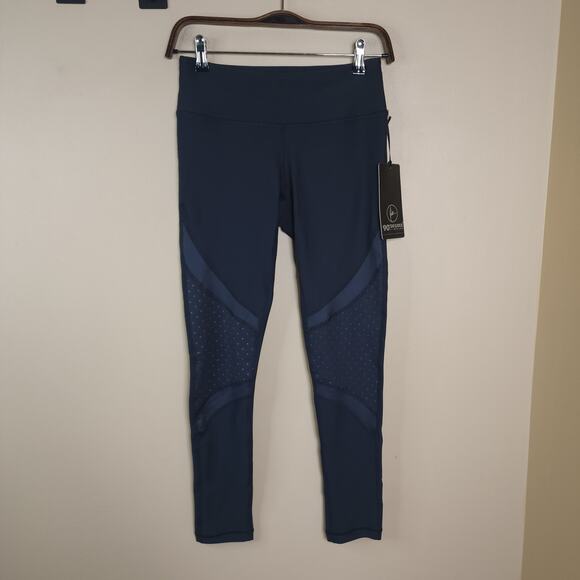 90 Degree by Reflex High Waist Perforated Leggings In Gunmetal Size S - Picture 1 of 9